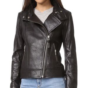 Mackage Lisa Pebbled Leather Jacket XS